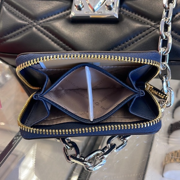 Michael Kors Jet Set Travel Medium Zip Around Card Case 
Color: Navy - Picture 12 of 16